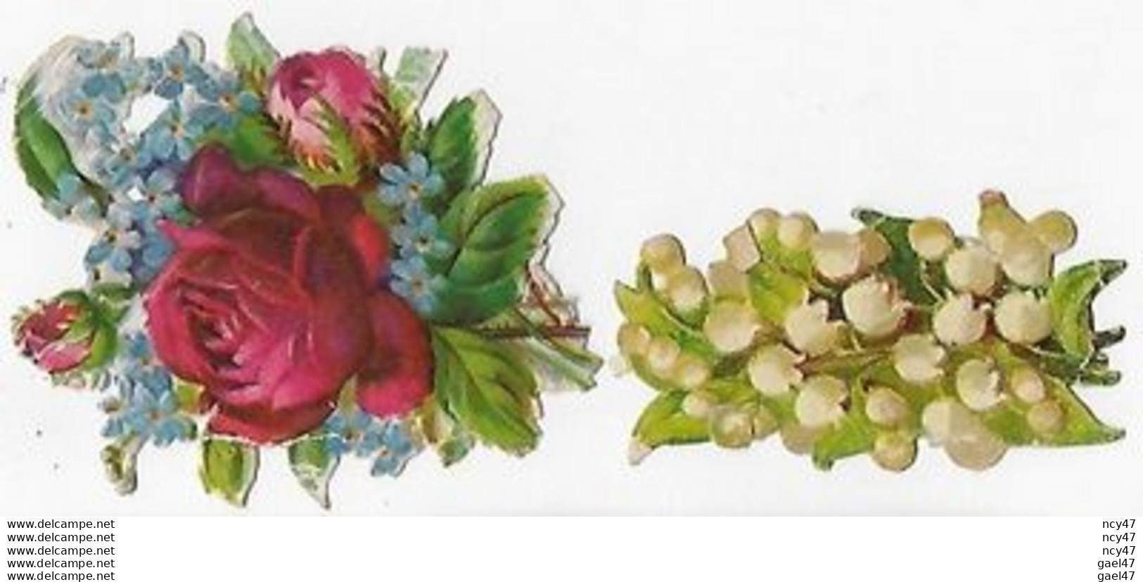 3 DECOUPIS. Fleurs,roses, Myosotis, Muguet...S3570 - Blumen