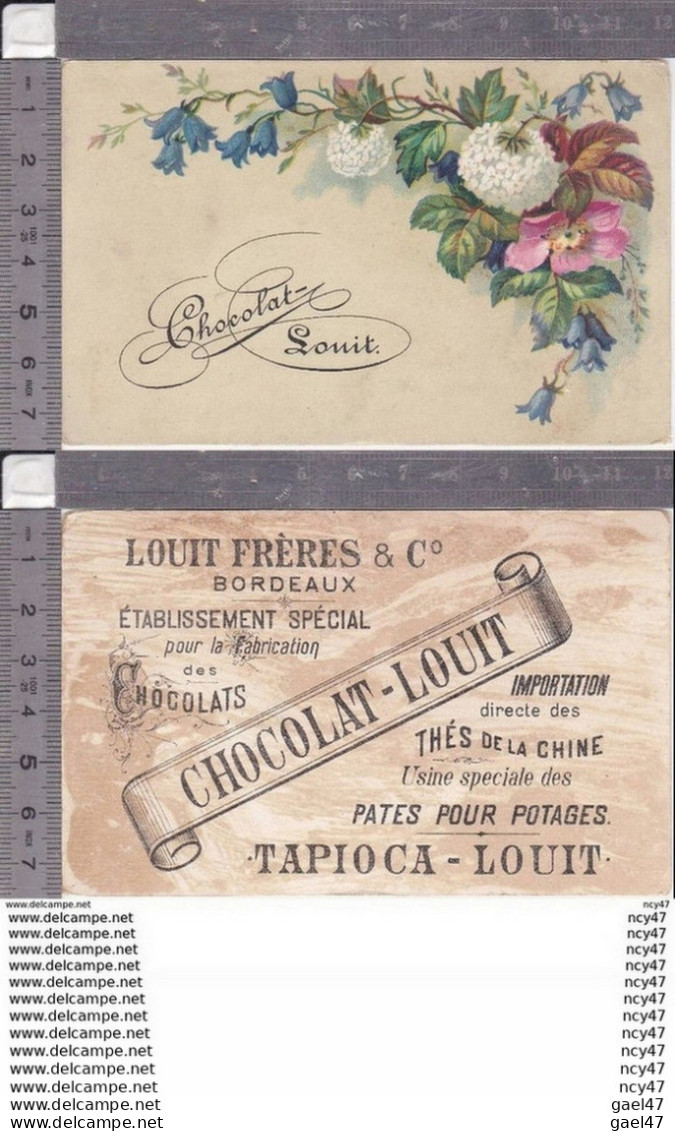 CHROMOS. Chocolat  LOUIT (Bordeaux).  Fleurs. ..D817 - Louit