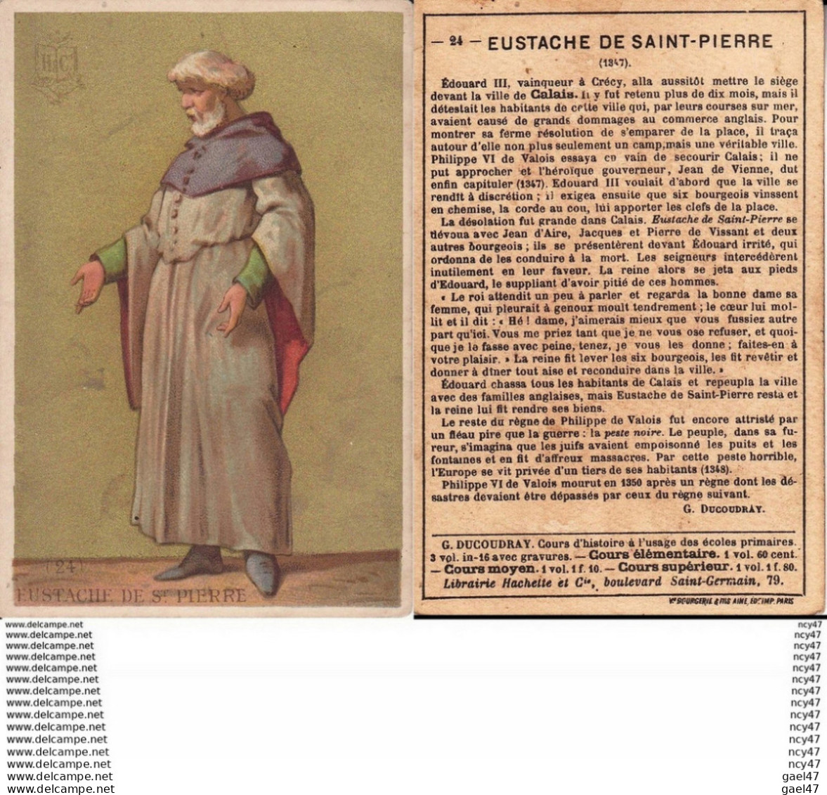CHROMOS.Cours D'histoire G. DUCOUDRAY.  Eustache De Saint-Pierre ...T773 - Other & Unclassified