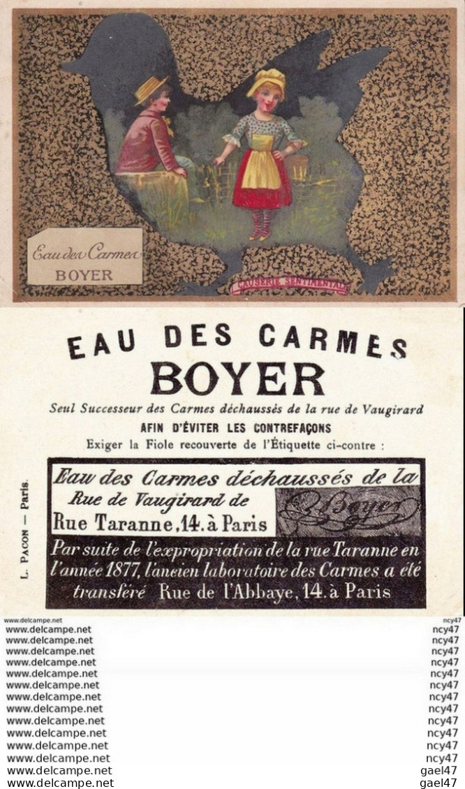 CHROMOS. Eau Des Carmes. BOYER.  Causerie Sentimentale . ...T764 - Other & Unclassified