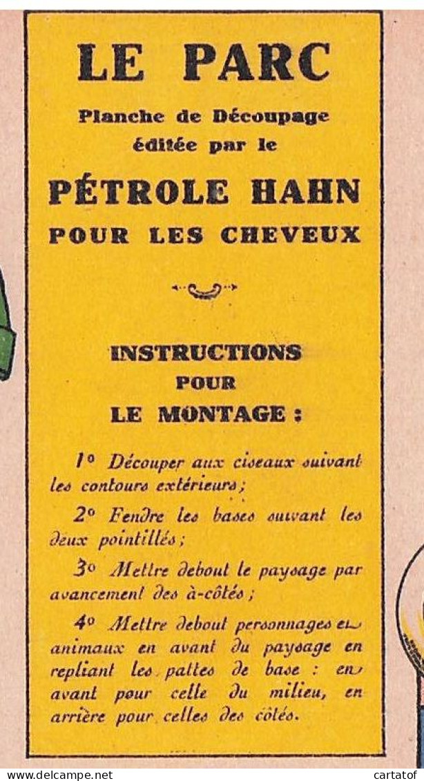 Planche De Découpage PETROLE HAHN . Jeu D'enfant . (apprendre Le Découpage Et Réaliser Ses Propres Scénarios) - Andere & Zonder Classificatie