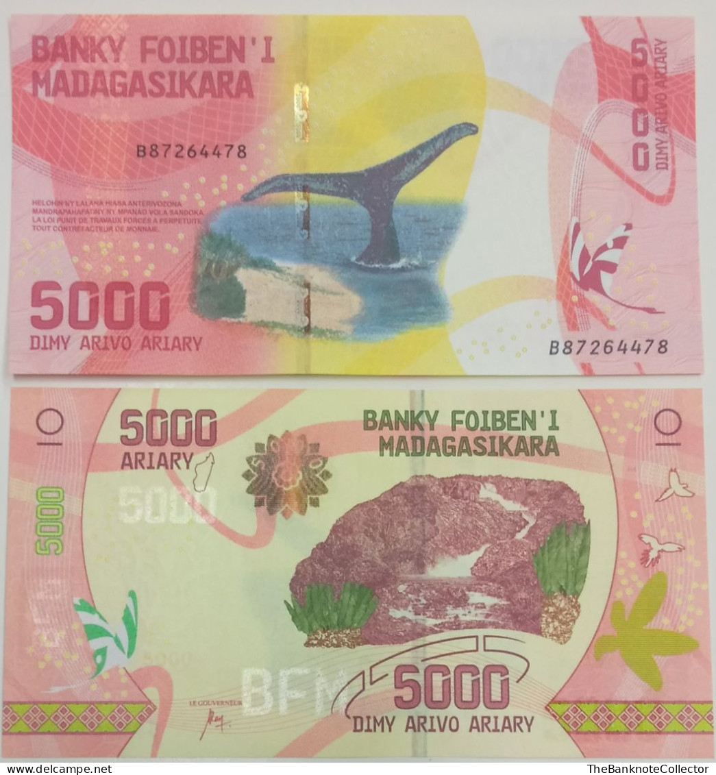 Madagascar 5000 Ariary 2017 P-102 UNC - Madagascar