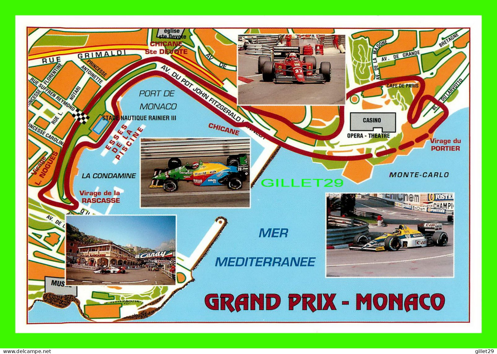 SPORT AUTOMOBILE F1 - GRAND PRIX DE MONACO - 5 MULTIVUES - PH. POULLAILER - ÉDITIONS MOLIPOR - - Grand Prix / F1
