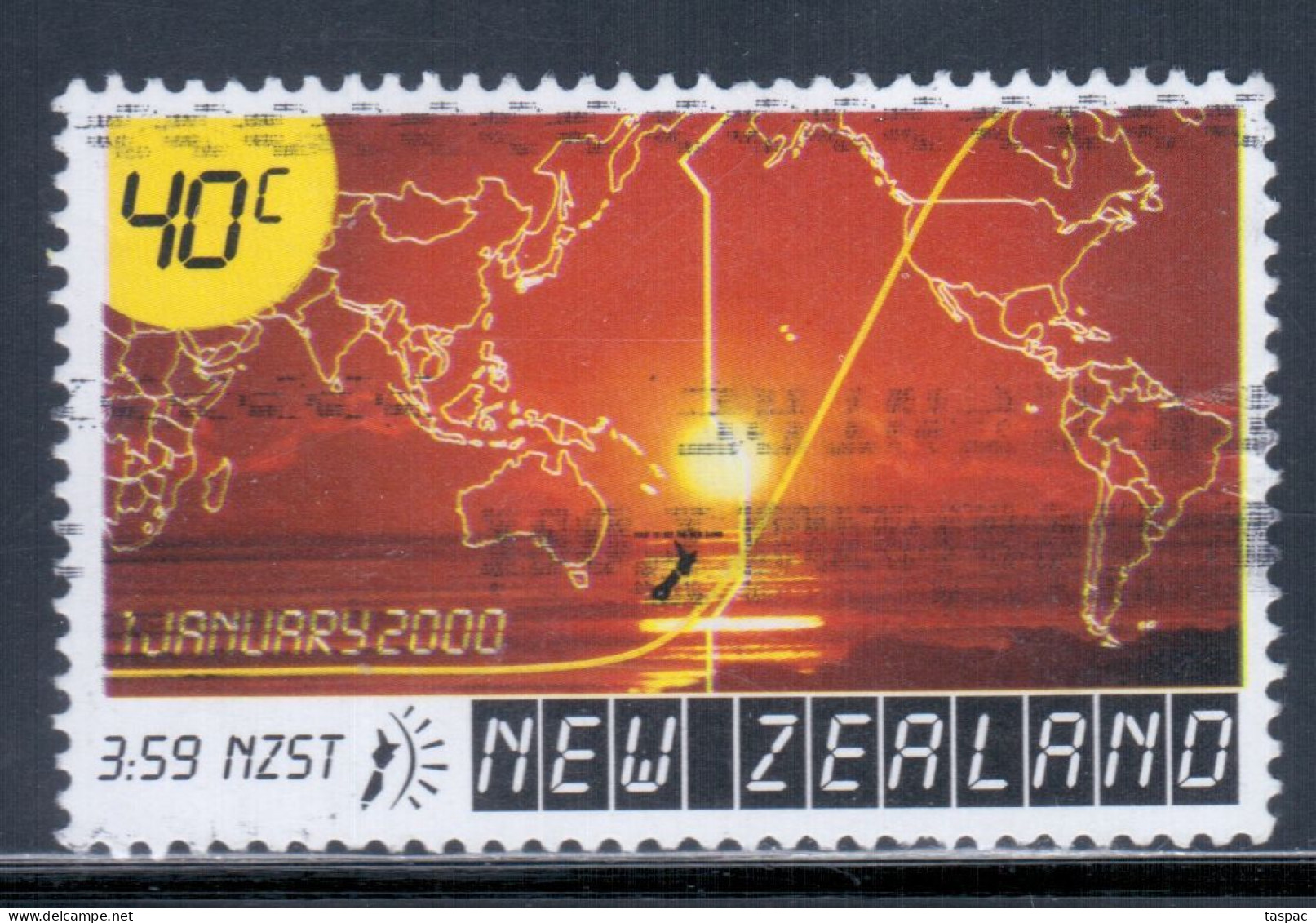 New Zealand 2000 Mi# 1813 Used - First Sunrise Of The New Millennium / Space - Oceanië