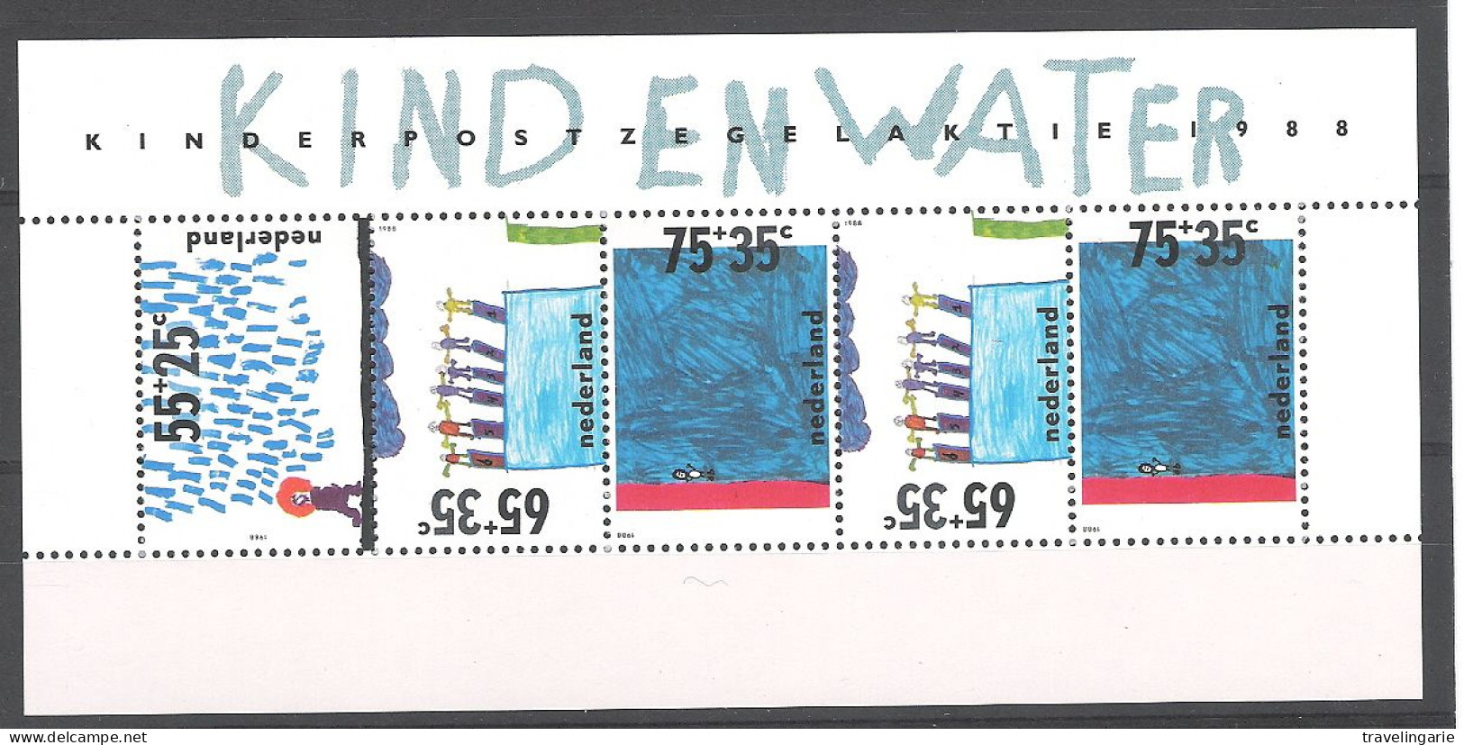 Netherlands 1988 Bloc Pour L'Enfant Children Welfare  Stamps NVPH 1418 Yvert BF 32 MNH ** - Blocks & Sheetlets