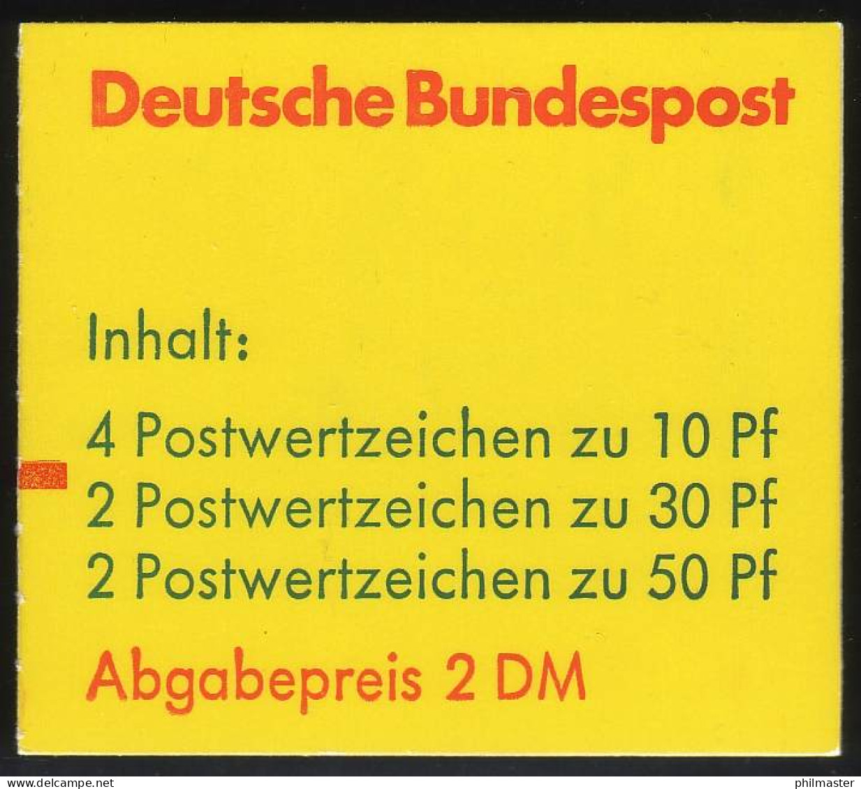 22Ih MH BuS 1980 Buchdruck Variante C, Mit Zählbalken ** - 1971-2000