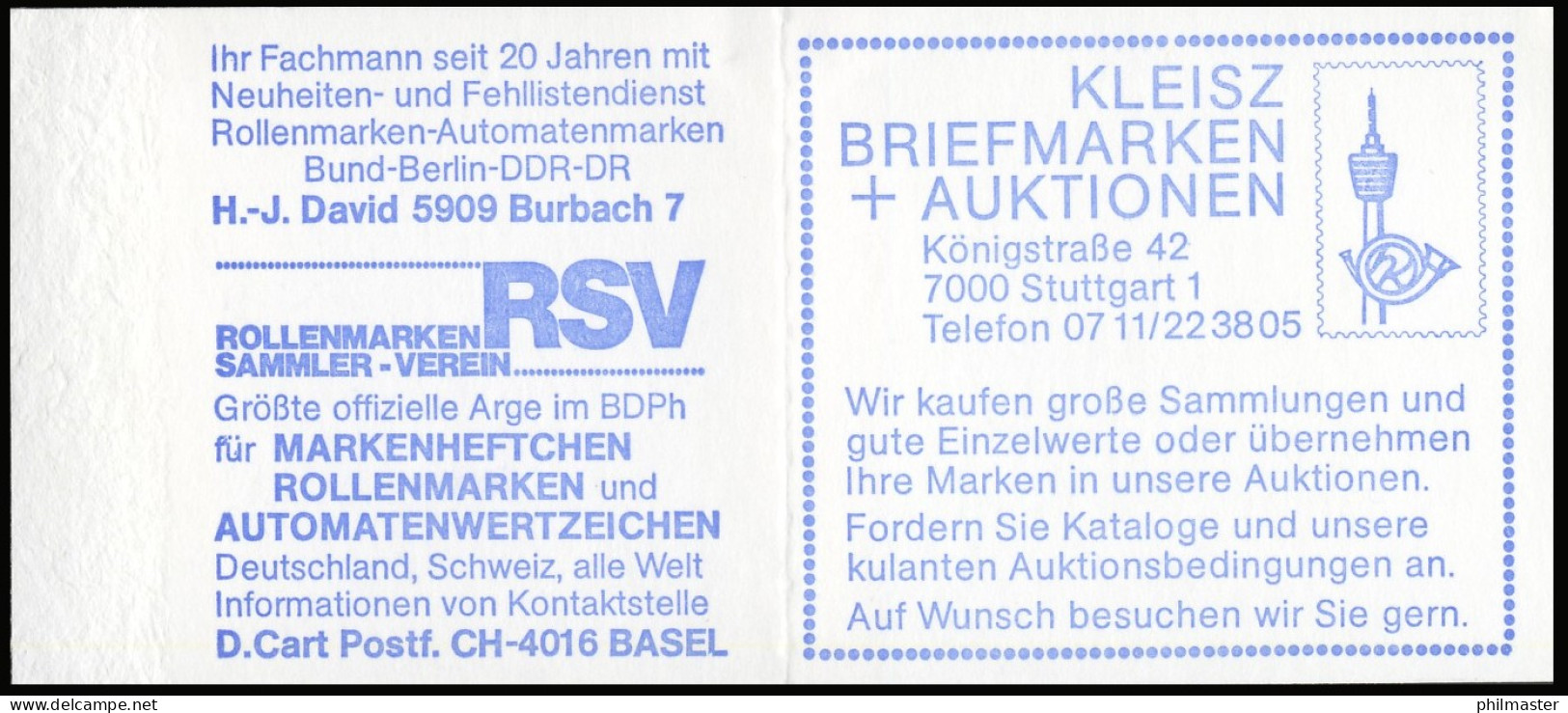 22Ir MH BuS 1980 Buchdruck Variante C - Postfrisch - 1971-2000