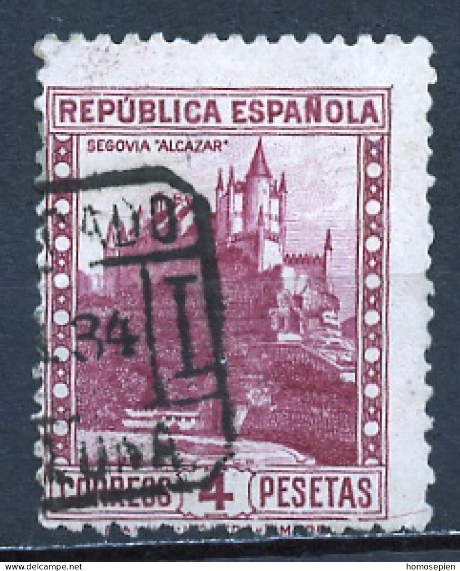 Espagne - Spain - Spanien 1931-34 Y&T N°510 - Michel N°628 (o) - 4p Alcazar De Ségovie - Sans Chiffre - Usados