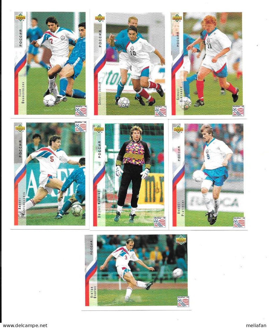 EH27 - CARTES UPPER DECK USA 94 - RUSSIE  - ONOPKO - JURAN - KIRYAKOV - DOBROVOLSKI - KARINE - PIATINSKI - KANTCHELSKIS - Trading Cards