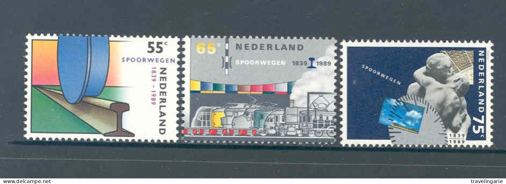 Netherlands  1989 NVPH 1430/32 Yvert 1336/38 150 Years Dutch Railway 150 Ans Chemins De Fer MNH ** - Ungebraucht