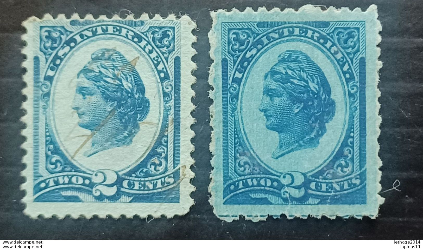 UNITED STATE 1918 STAMPS LIBERTY INTERNAL REVENUE TAX OBLITERE MNG PAPER BLUE - Unused Stamps