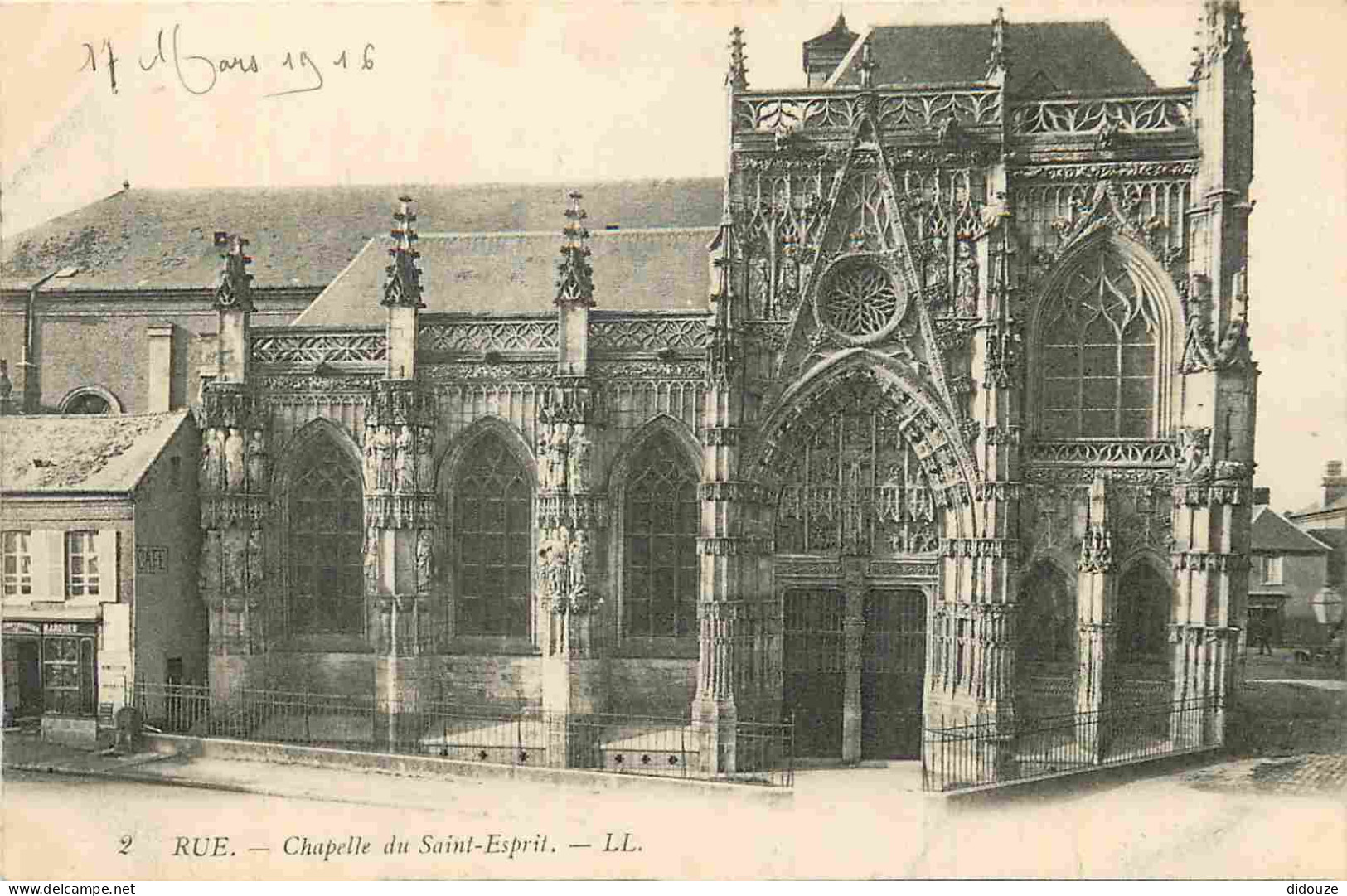 80 - Rue - Chapelle Du Saint Esprit - Correspondance - CPA - Voyagée En 1916 - Voir Scans Recto-Verso - Rue