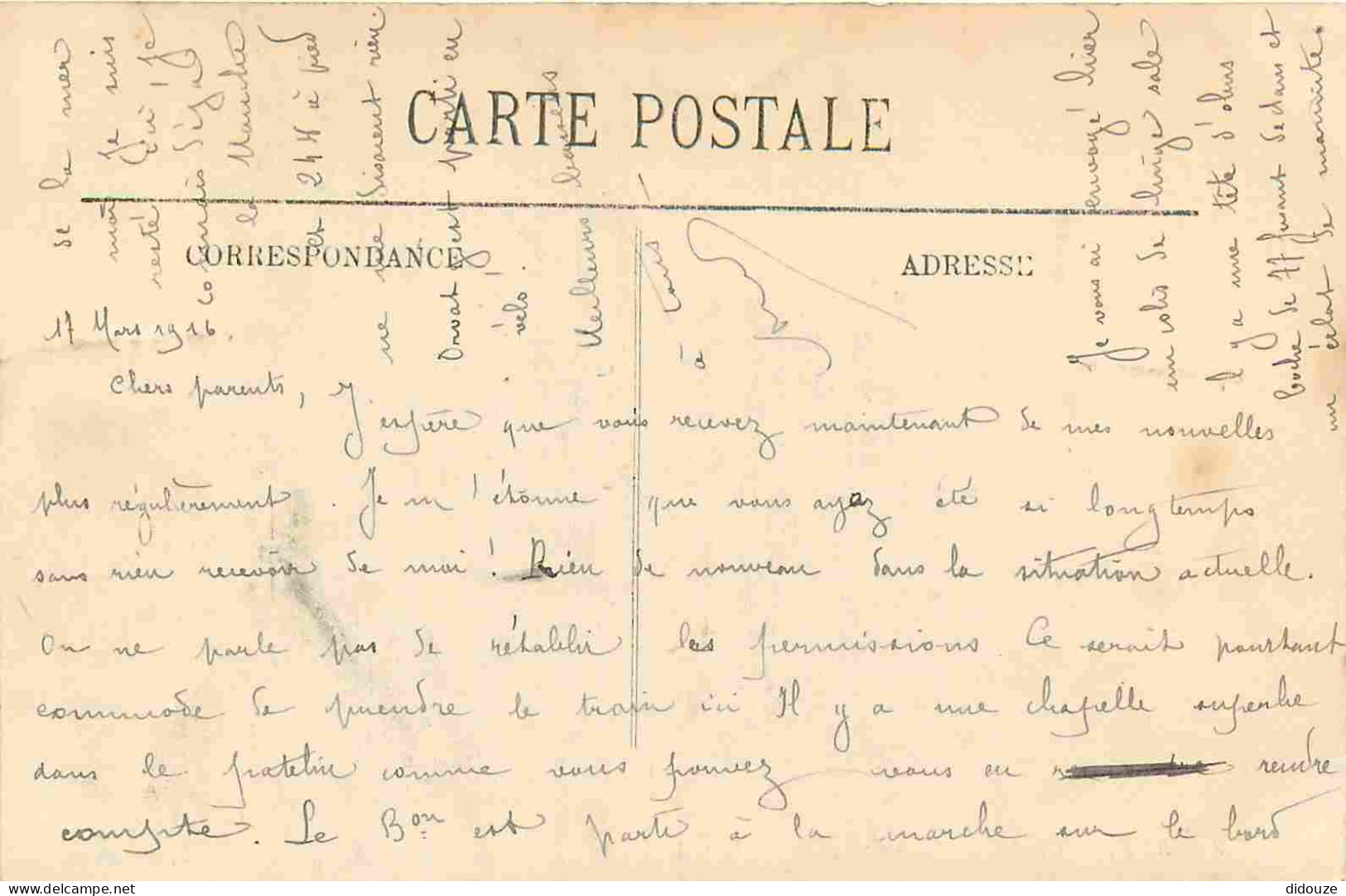 80 - Rue - Chapelle Du Saint Esprit - Correspondance - CPA - Voyagée En 1916 - Voir Scans Recto-Verso - Rue