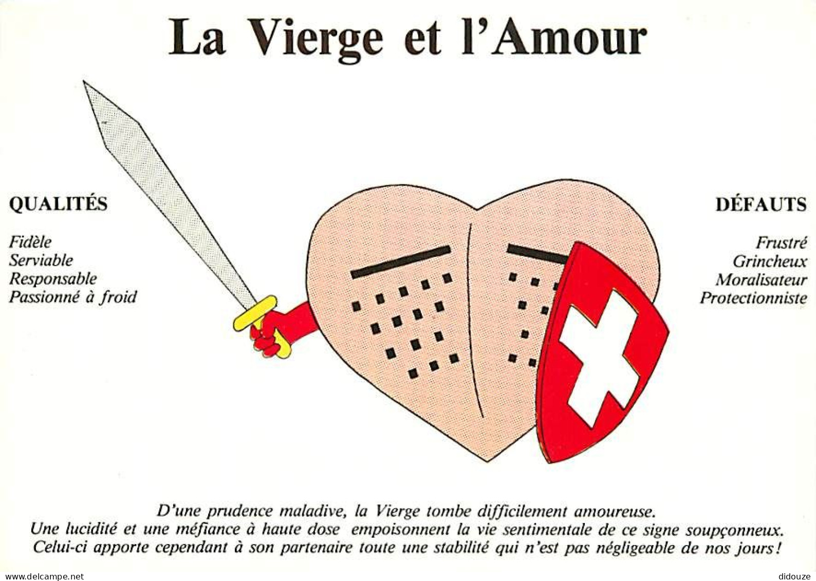 Astrologie - La Vierge Et L'Amour - Illustration - CPM - Carte Neuve - Voir Scans Recto-Verso - Astrology