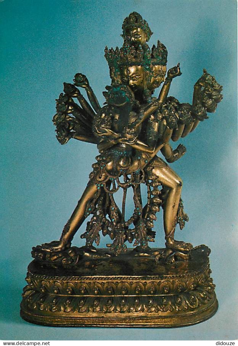 Art - Paris - Musée Guimet - Le Dieu Tutélaire Hevajra (Kya Rdo - Rje) Et Sa Parèdre - Tibet (Chine) - Bronze Doré - Got - Kunstvoorwerpen