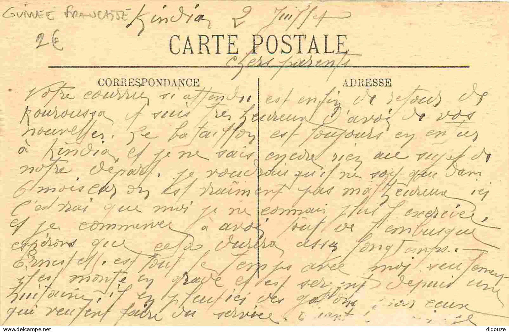 Guinée Française - Conakry - Une Belle Avenue - Correspondance - CPA - Voir Scans Recto-Verso - Guinée Française