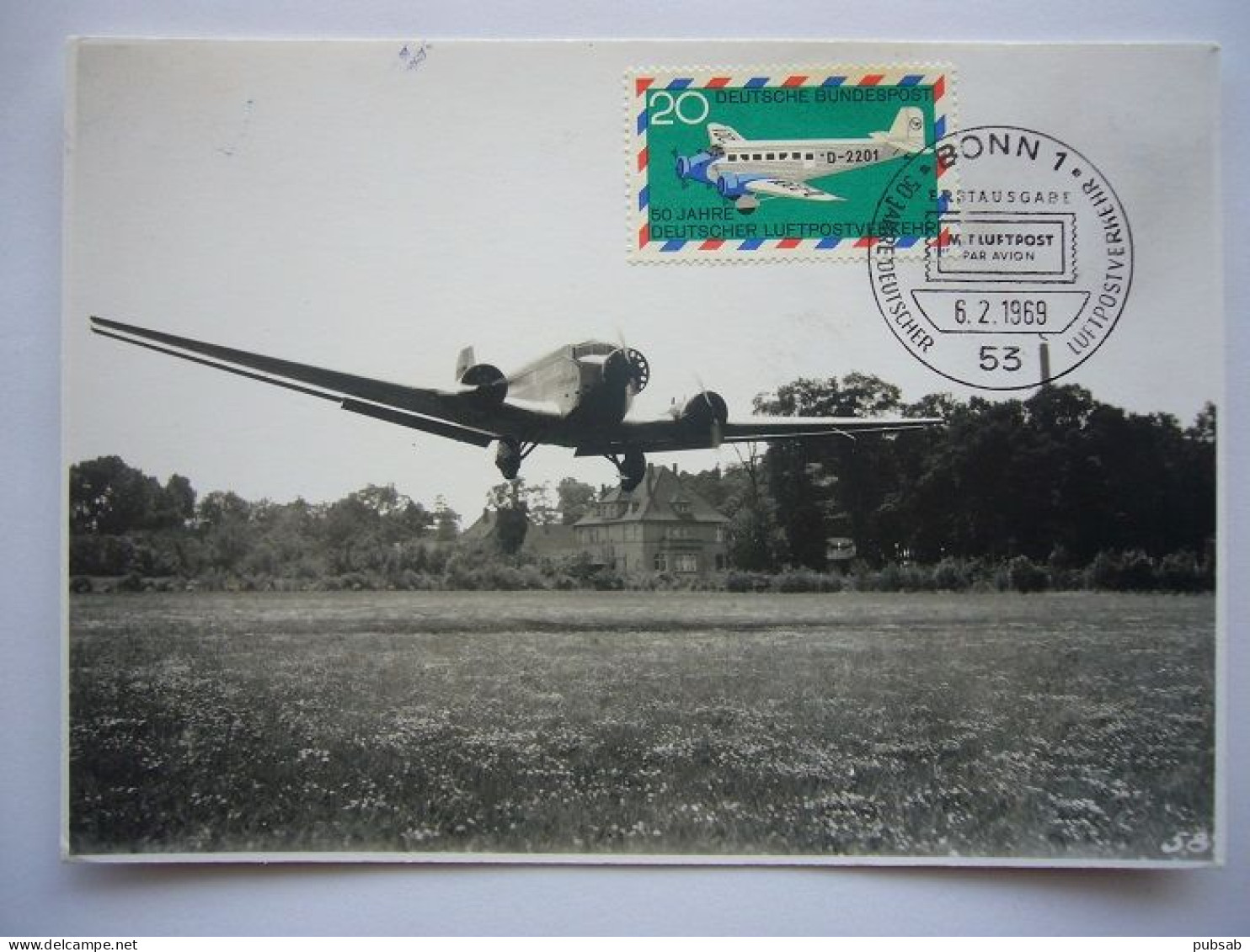 Avion / Airplane / LUFTHANSA / Junkers Ju 52/3m / Carte Maximum Allemande - 1919-1938: Entre Guerres