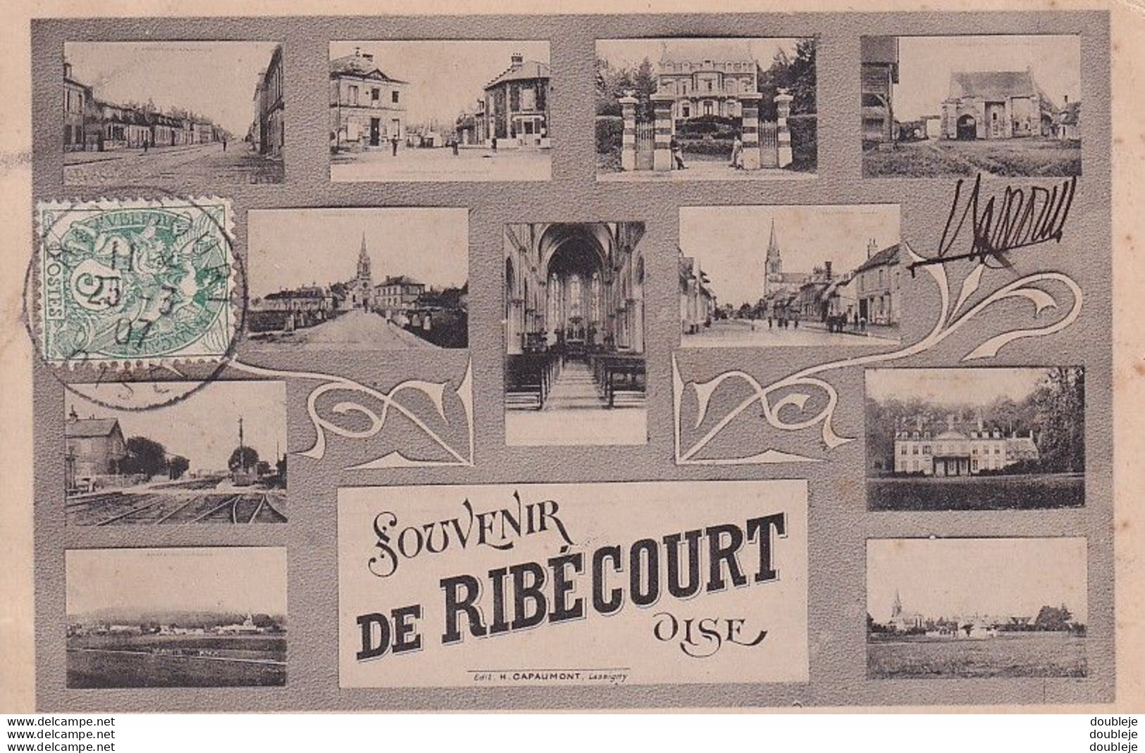 D60  RIBÉCOURT  Souvenir De  ........  Carte Multivue - Thourotte