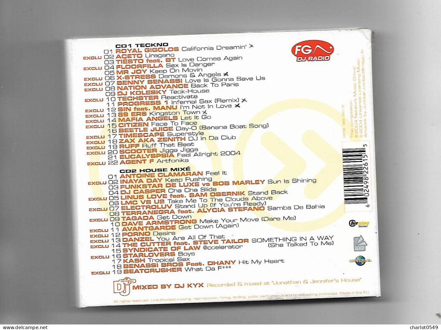 2 Cd 39 Titres Teckno Com 2004 - Other & Unclassified