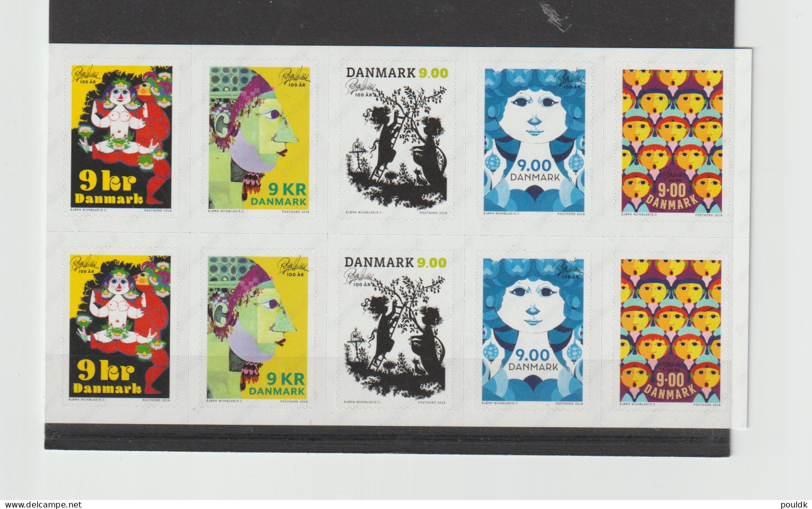 Denmark 2018 Booklet Bjørn Wiinblad 100 Years 10 X 9 Kr - Postal Value 12 Euro MNH/**. Postal Weight 0,04 Kg. Please - Booklets