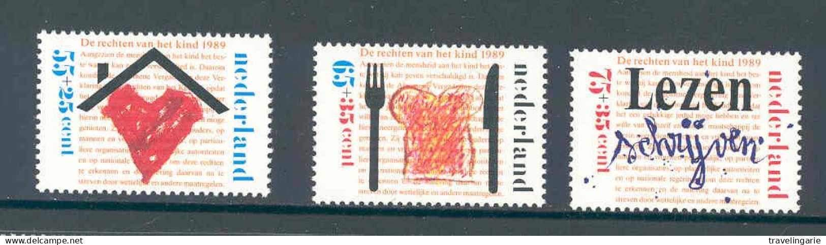 Netherlands 1989 Children Welfare Stamps Pour L'Enfant NVPH 1435/37 Yvert 1341/43 MNH ** - Ongebruikt