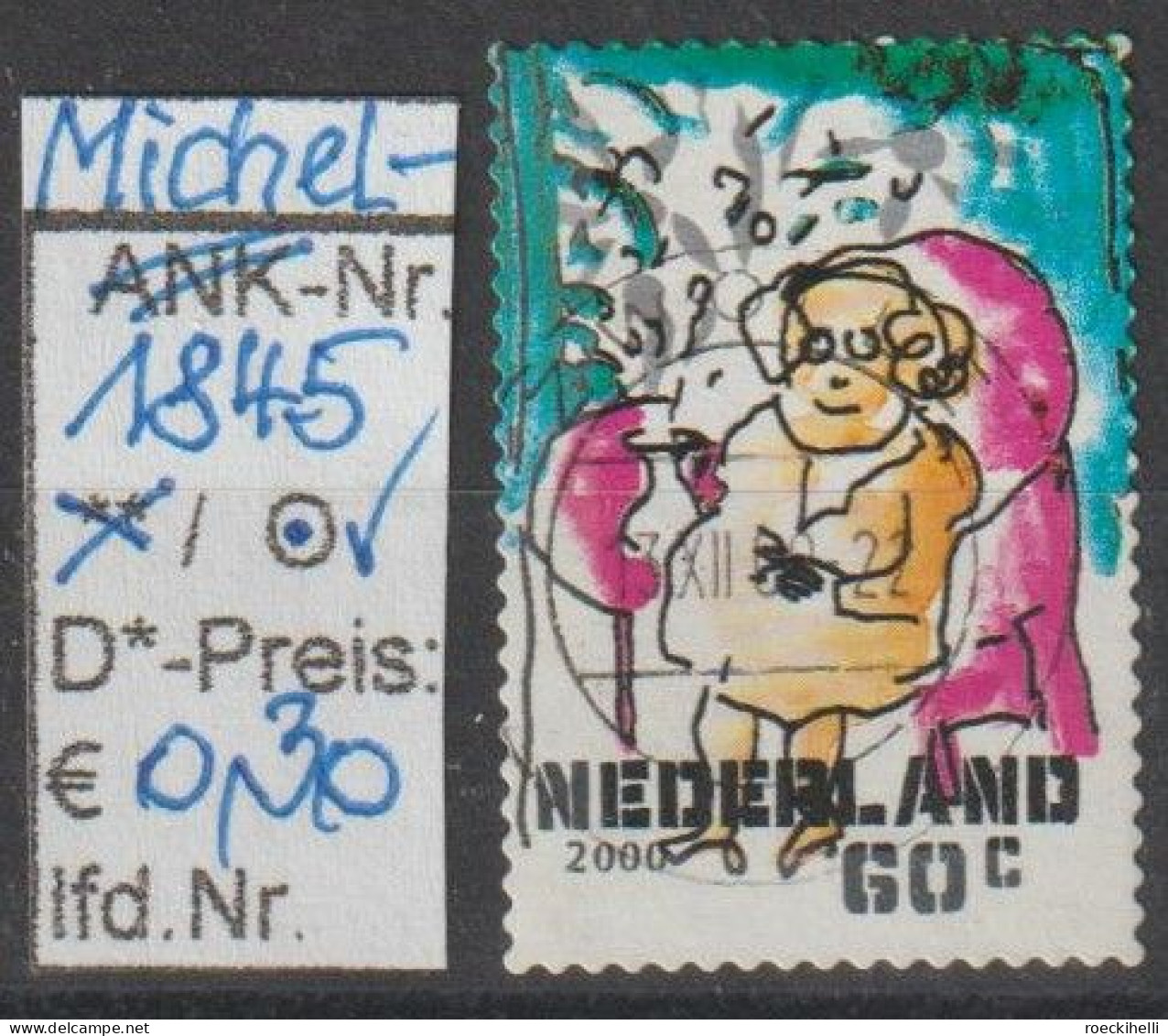 2000 - NIEDERLANDE - FM/DM "Dez.marken-Frau Im Sessel" 60 C Mehrf. - S. Scan  (1845o Nl) - Used Stamps