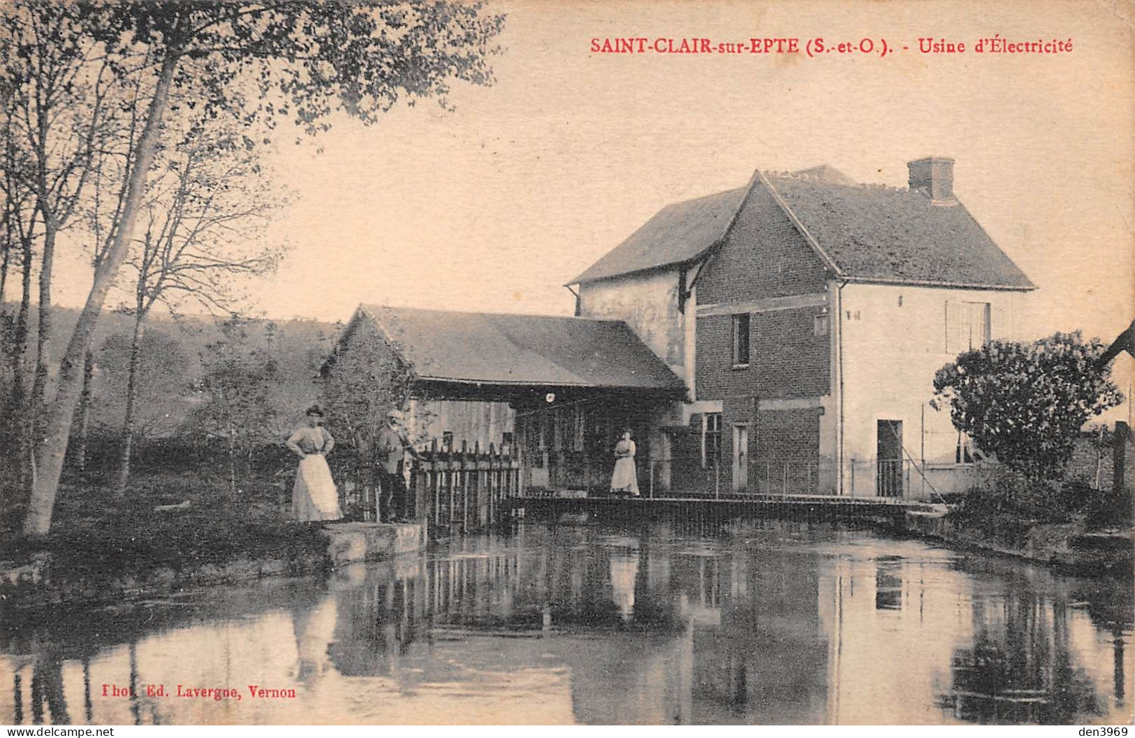 SAINT-CLAIR-sur-EPTE (Val-d'Oise) - Usine D'Electricité - Voyagé 1931 (2 Scans) Boucherie Levacher à Gennevilliers - Saint-Clair-sur-Epte