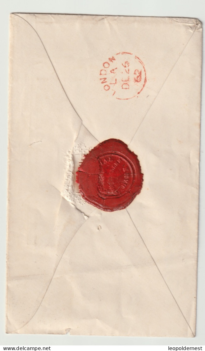 Grande Bretagne - 1 Penny X 4.  Rouge. 1862  Sur  Enveloppe. - Covers & Documents