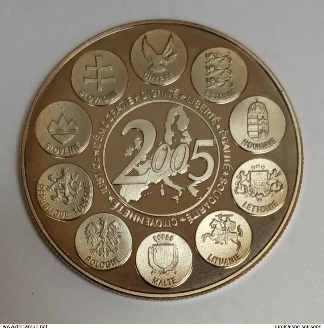 FRANCE - MÉDAILLE - CONSTITUTION EUROPÉENNE - 2005 - BE - Otros & Sin Clasificación