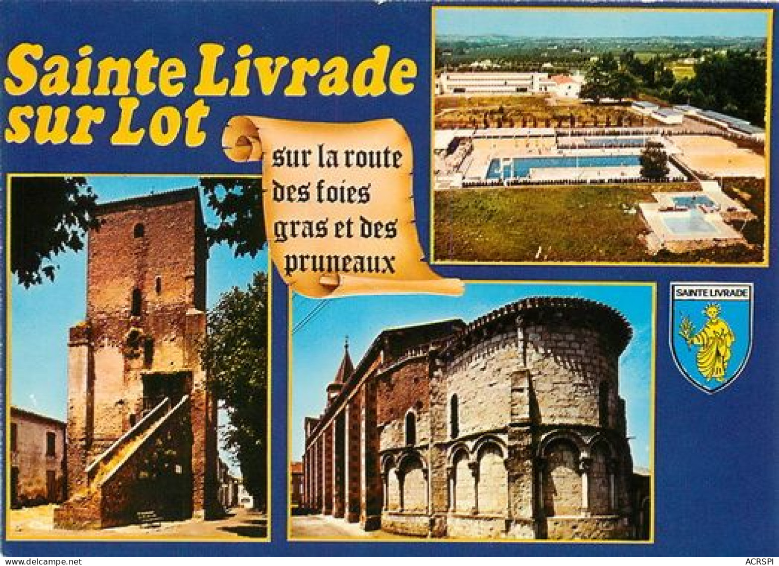 SAINTE LIVRADE SUR LOT  La Tour  L'eglise  La Piscine  40 (scan Recto-verso)MA224Bis - Damazan
