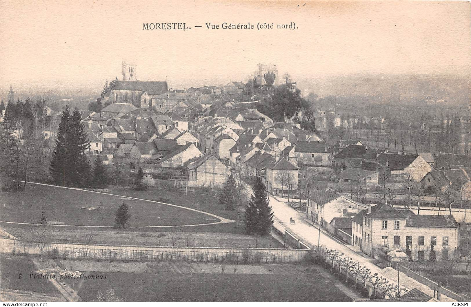 MORESTREL Vue Generale Cote Nord 7(scan Recto-verso) MA222 - Morestel