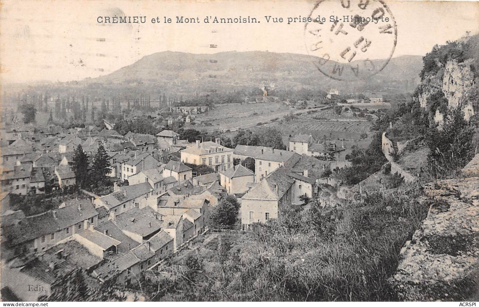 CREMIEU Et Le Mont D Annoisin Vue Prise De St Hippolyte 9(scan Recto-verso) MA222 - Crémieu