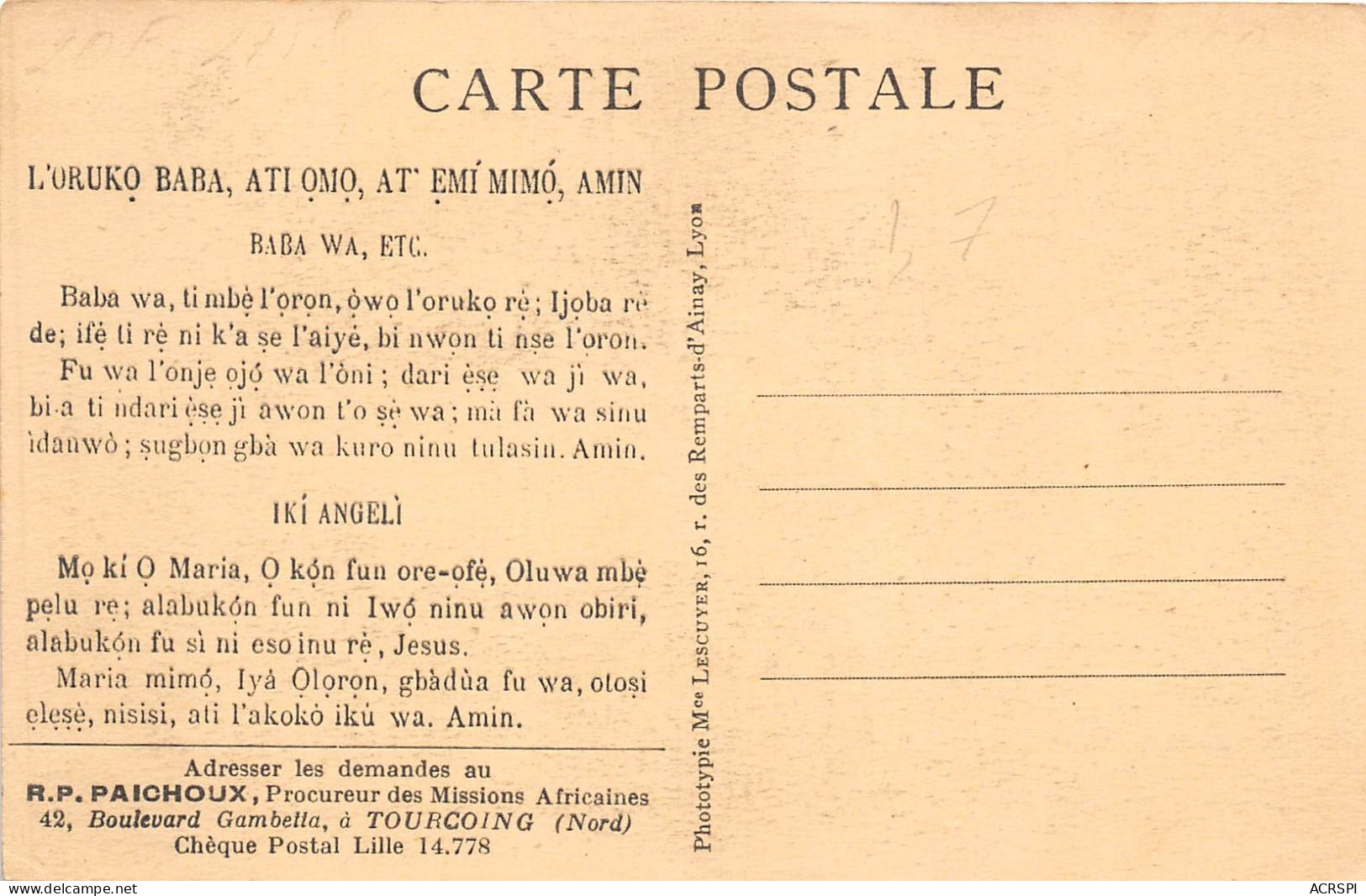 TOGO Missions Africaines Vicariat Apostolique Du Togo Une Nouvelle Chretienne 5(scan Recto-verso) MA219 - Togo