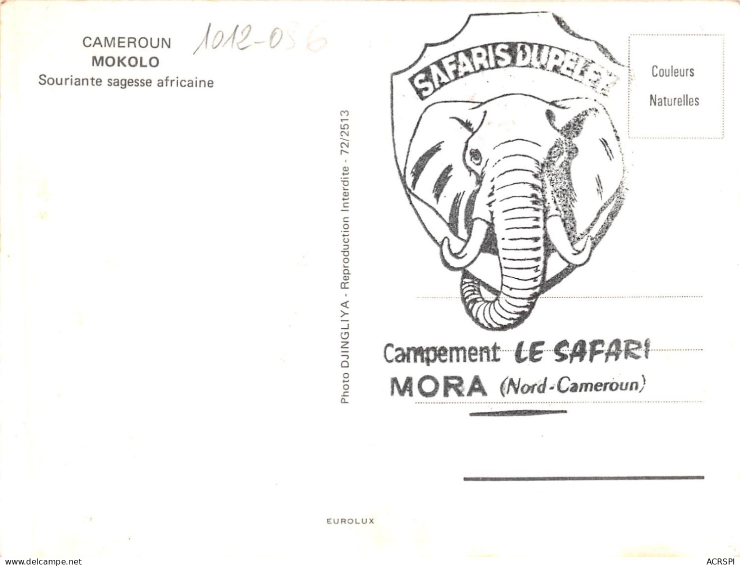 CAMEROUN MOKOLO Souriante Sagesse Africaine 23(scan Recto-verso) MA221 - Cameroun