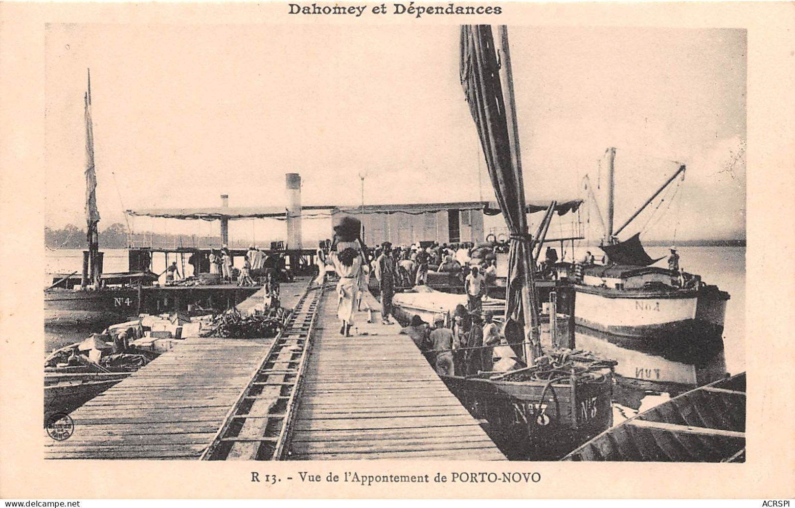 BENIN DAHOMEY Et Dependances Vue De L Appontement De PORTO NOVO 23(scan Recto-verso) MA213 - Benín