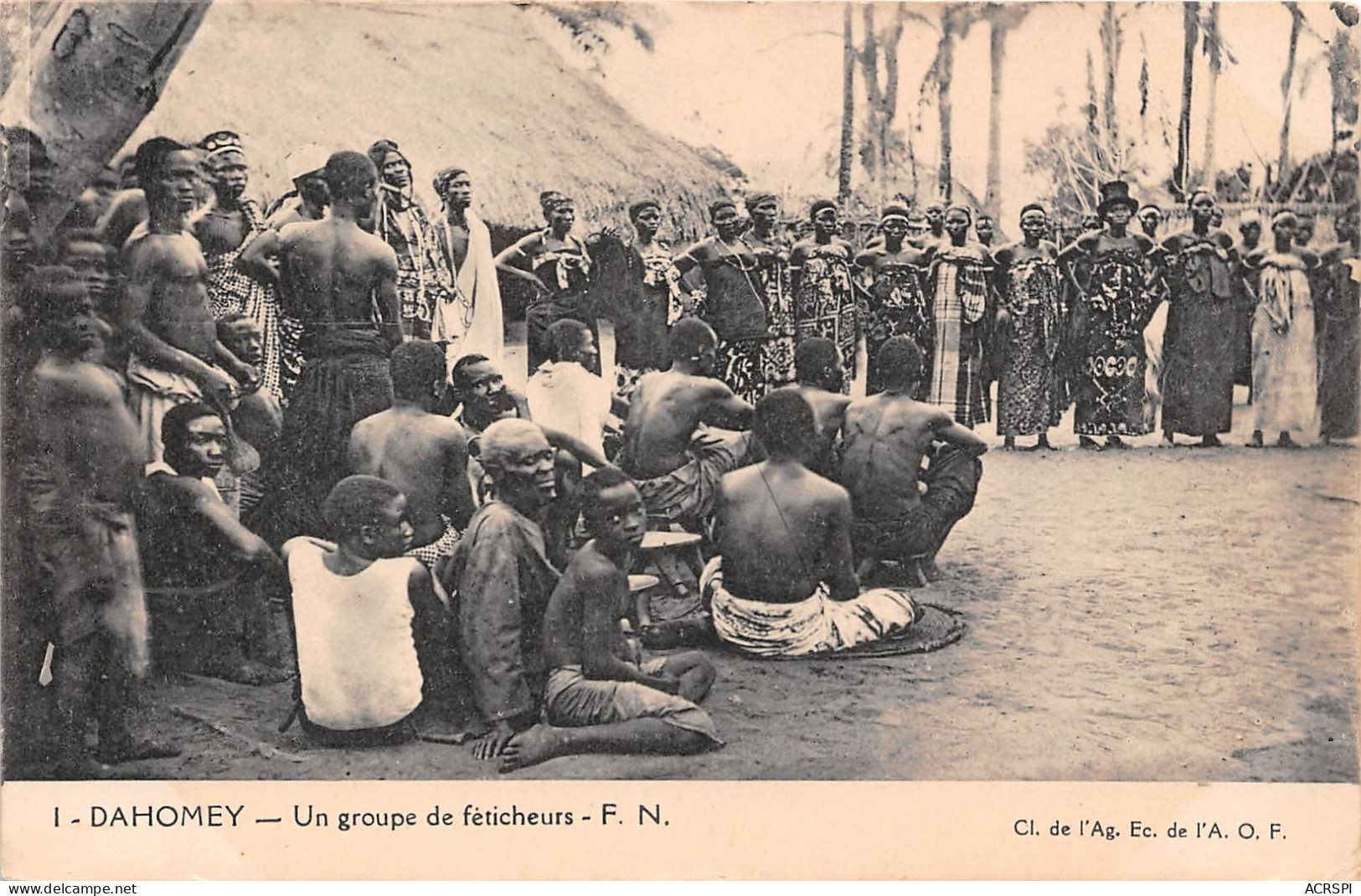 BENIN DAHOMEY Un Groupe De Feticheurs 20(scan Recto-verso) MA213 - Benin