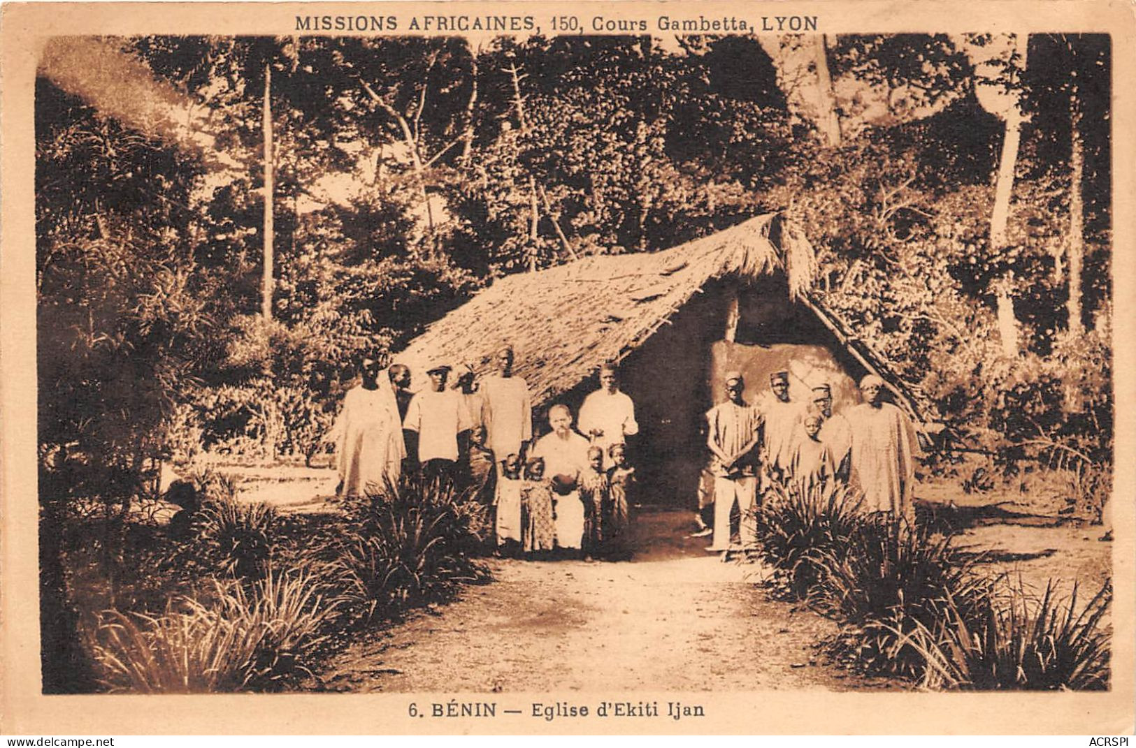 BENIN DAHOMEY Eglise D EKITI IJAN Missions Africaines Cours Gambetta Lyon 9(scan Recto-verso) MA213 - Benin