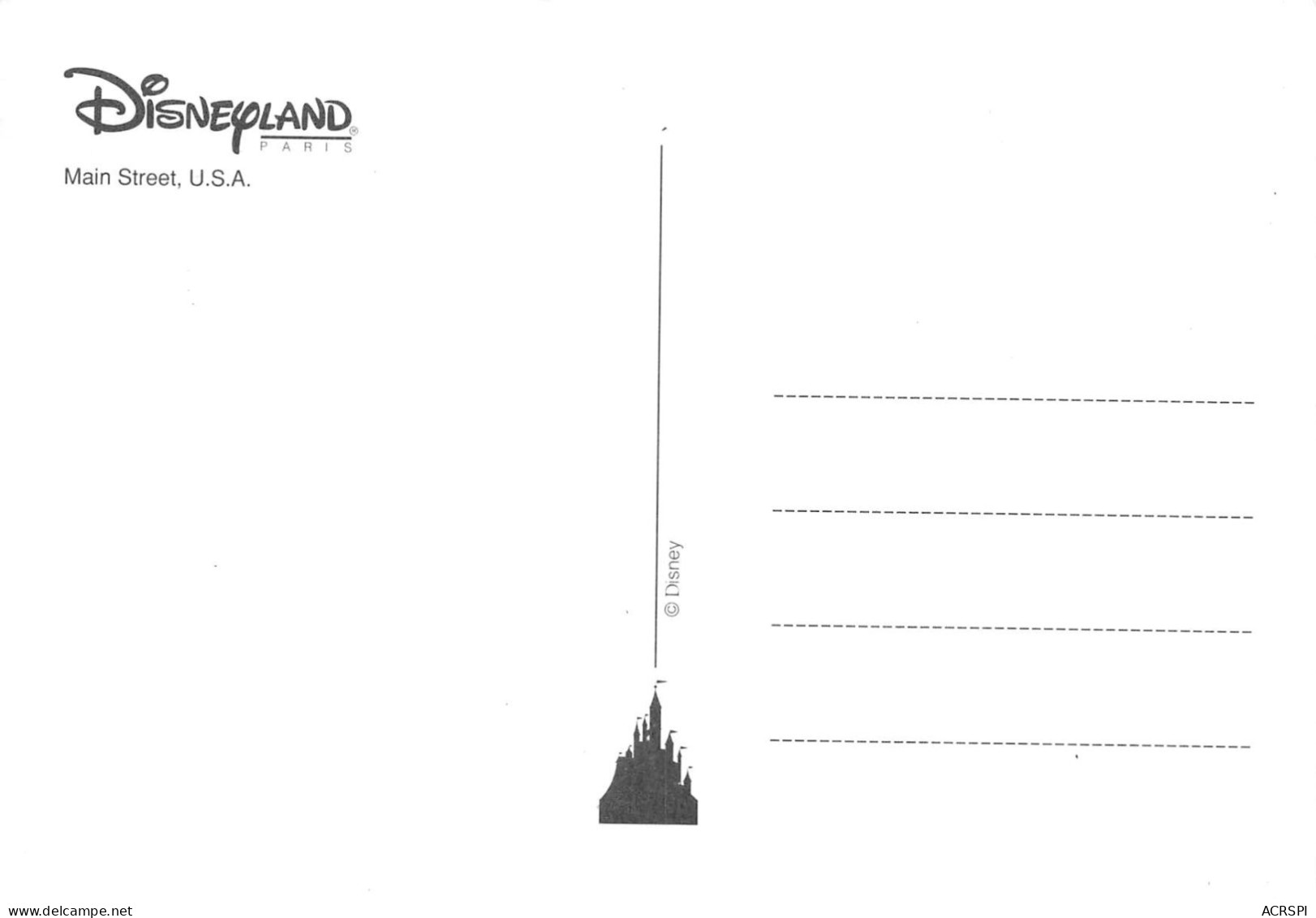 WALT DISNEY  DISNEYLAND Paris Main Street USA  MICKEY  32 (scan Recto Verso)MA212BIS - Altri & Non Classificati