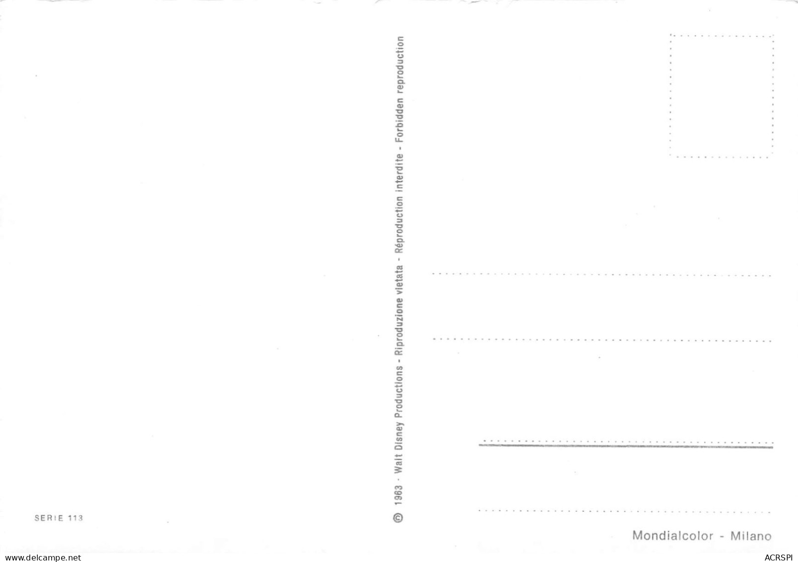 WALT DISNEY  MICKEY  édition Italienne De 1963 Mondialcolor Milano  11 (scan Recto Verso)MA212BIS - Altri & Non Classificati