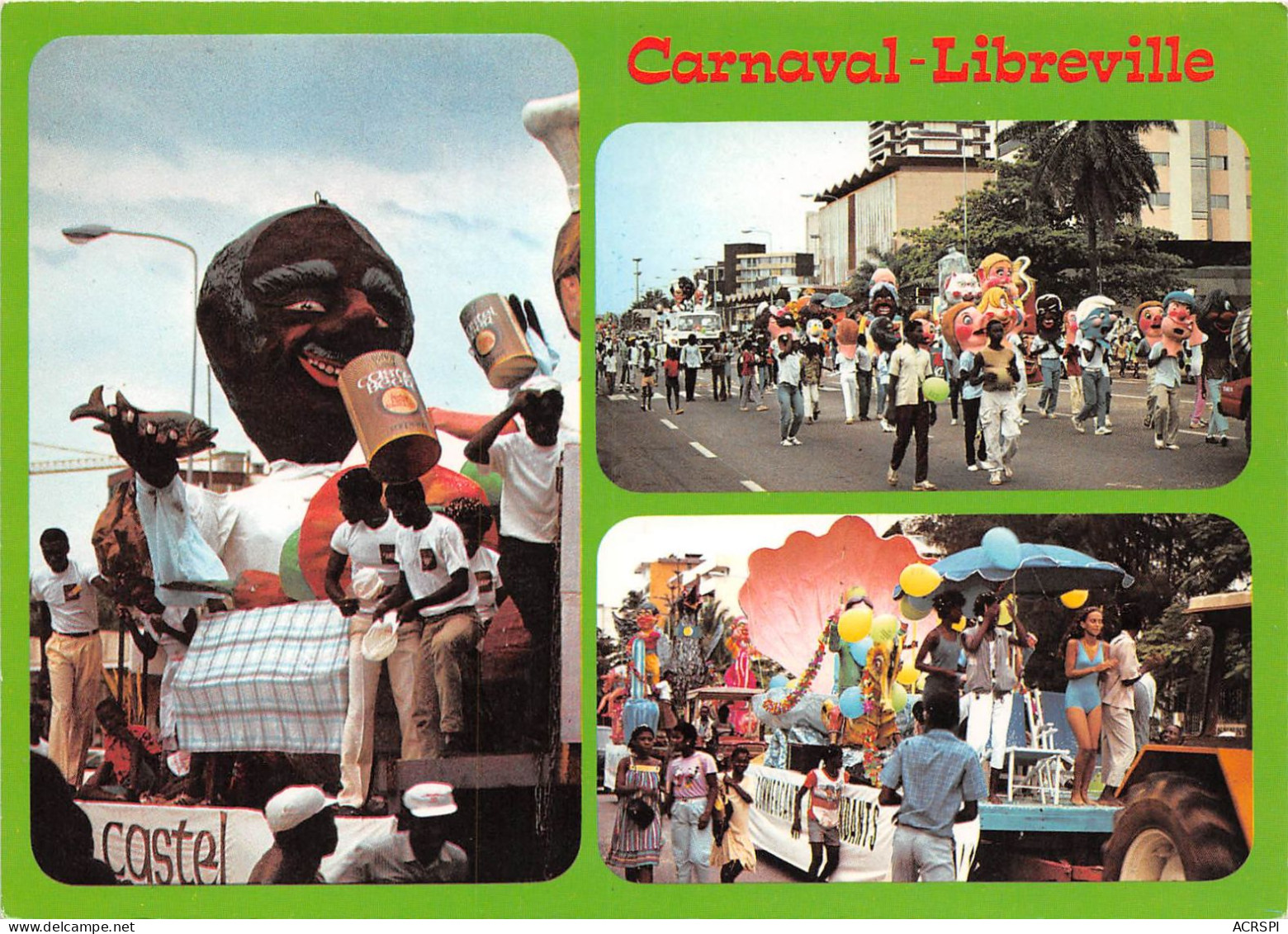 Republique Du GABON Carnaval LIBREVILLE Carnaval De La Quinzaine Commerciale Le Char 23(scan Recto-verso) MA211 - Gabon