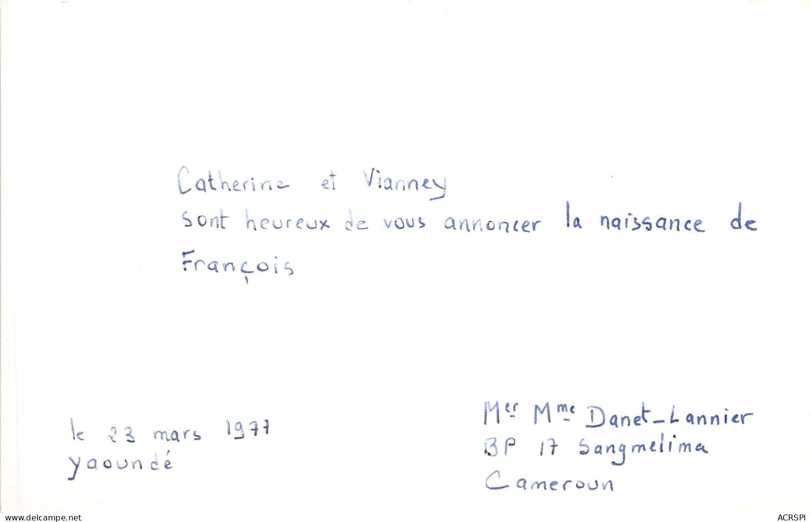 Cameroun Catherine Et Vianney Le 23 Mars 1977 YAOUNDE 1(scan Recto-verso) MA205 - Cameroun