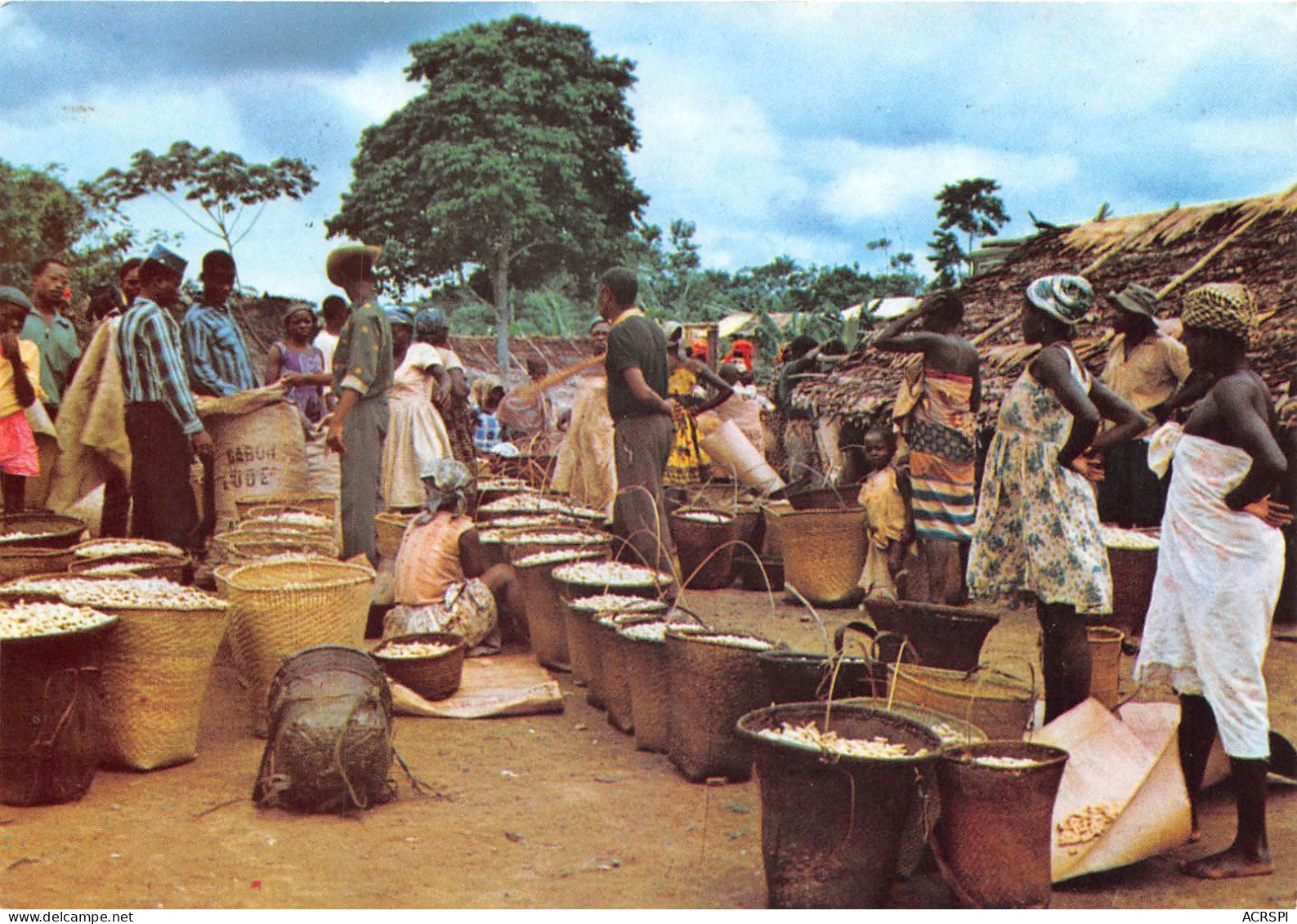 GABON REFLETS Marche D Arachides Dans Le N Gounie 17(scan Recto-verso) MA203 - Gabun