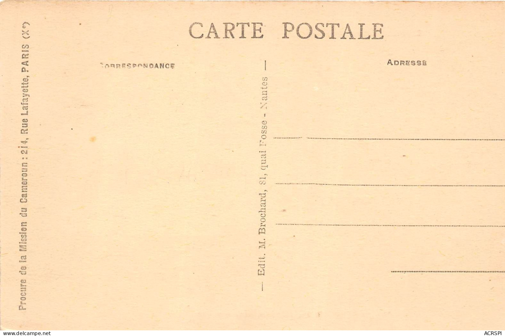  CAMEROUN Francais Mission Des Pretres Du Sacre Coeur De St Quentin Un Houassa Avec Son Ane 4(scan Recto-verso) MA202 - Cameroun