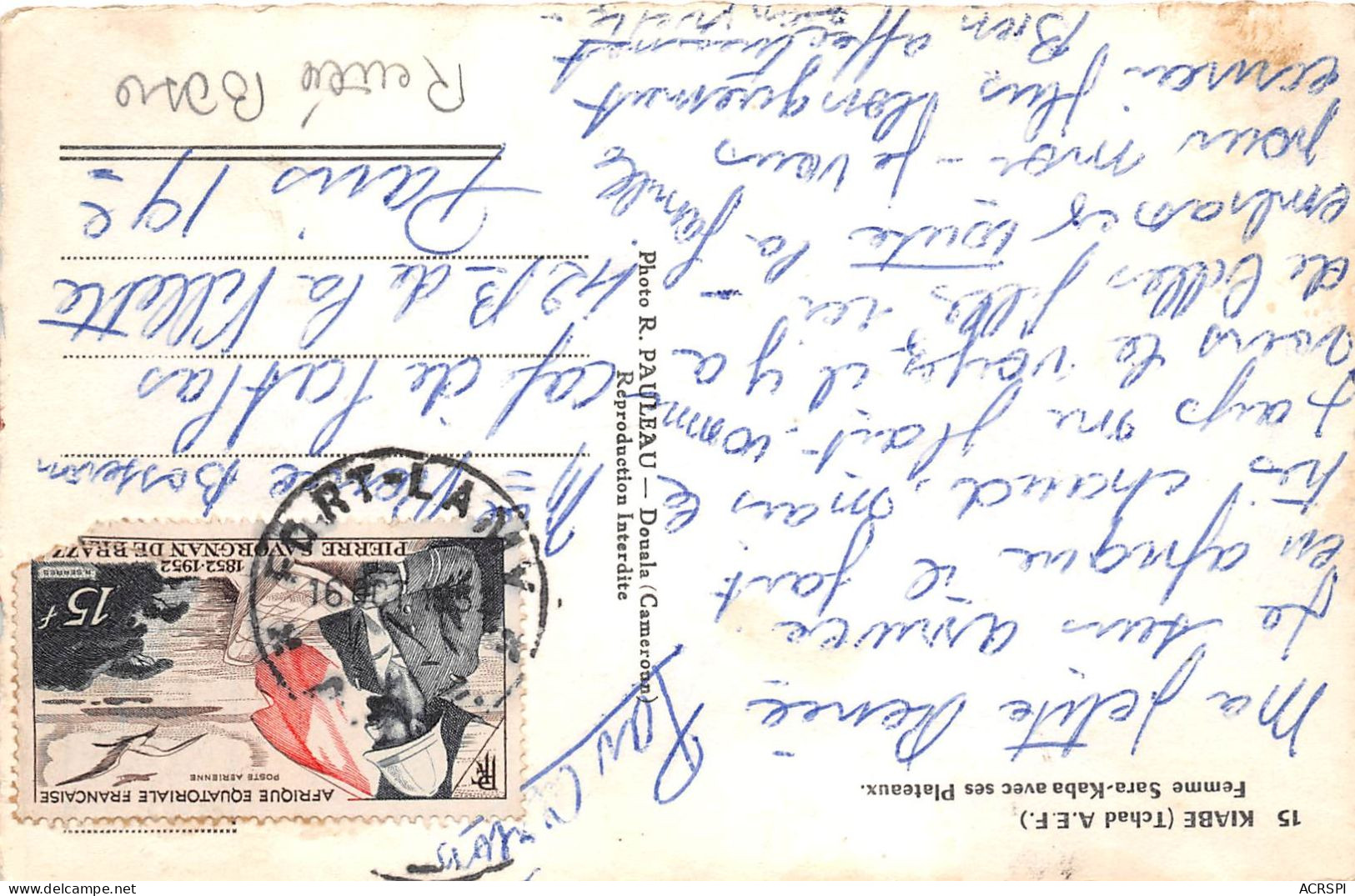  TCHAD AEF KIABE Femme Sara Kaba Avec Ses Plateaux 39(scan Recto-verso) MA201 - Tchad