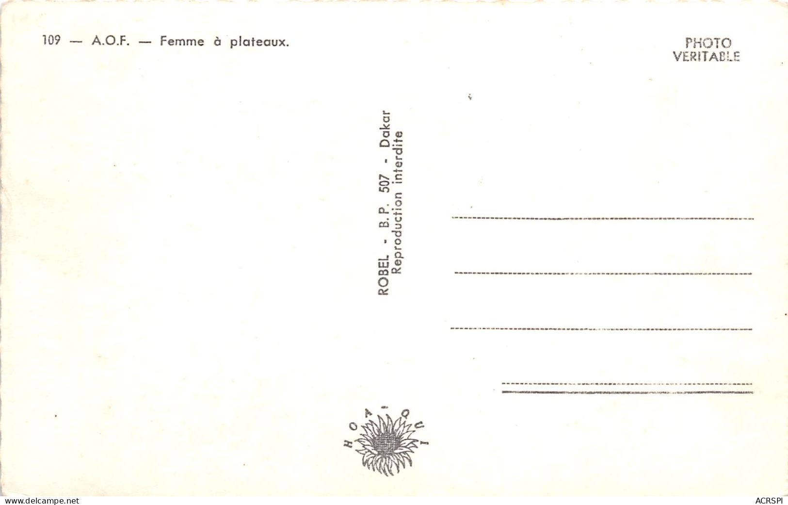 TCHAD AOF Femme A Plateaux 51(scan Recto-verso) MA200 - Tschad