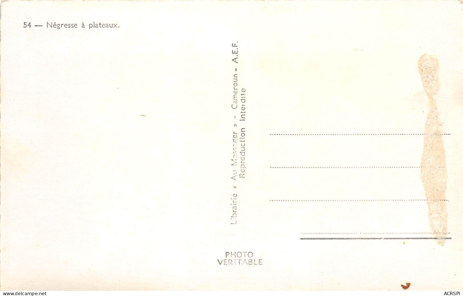  AEF TCHAD Negresse A Plateaux 43(scan Recto-verso) MA200 - Tchad