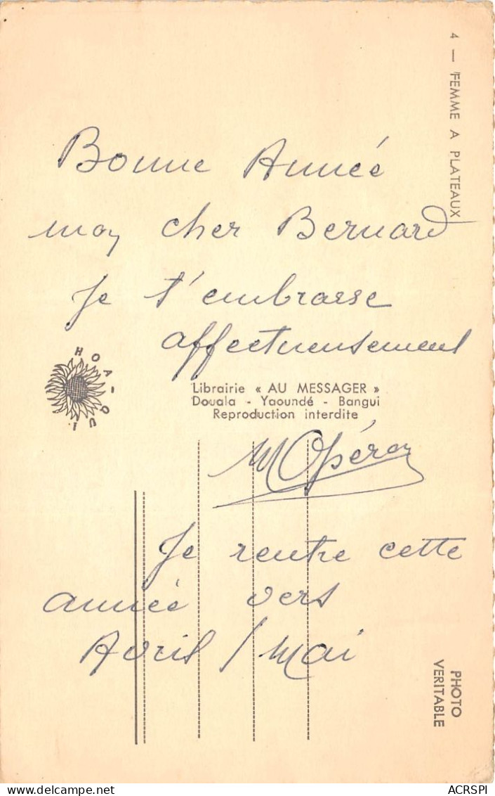 TCHAD AEF Femme A Plateaux Meilleurs Voeux 52(scan Recto-verso) MA200 - Tchad
