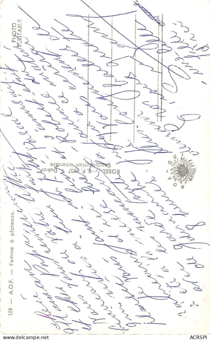 TCHAD AOF 109 Femme A Plateaux 56(scan Recto-verso) MA200 - Tchad