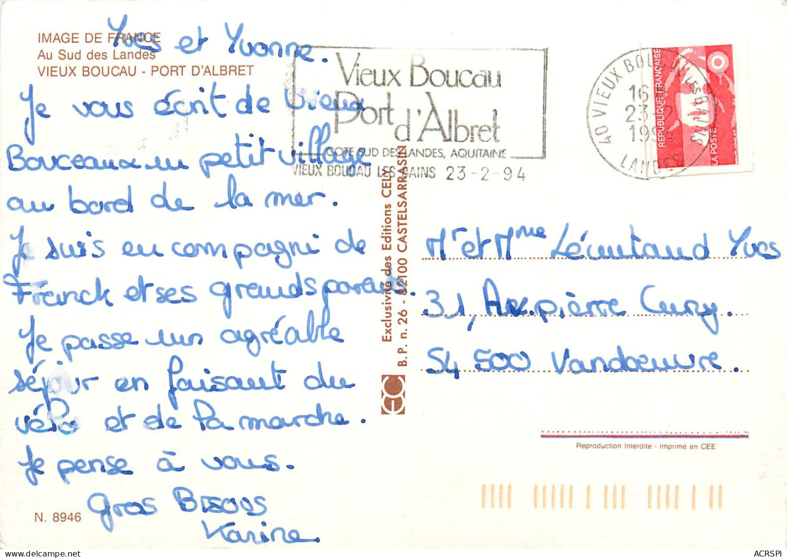 VIEUX BOUCAU PORT D'ALBRET  23   (scan Recto-verso)MA200Ter - Villeneuve De Marsan