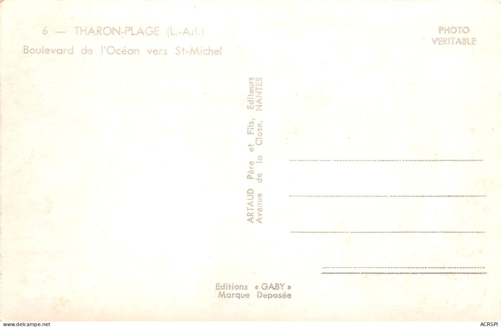 THARON PLAGE Boulevard De L Ocean Vers St Michel 14(scan Recto-verso) MA245 - Tharon-Plage